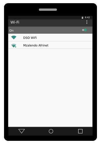 An image a smartphone connecting to a wifi network from its list of available networks